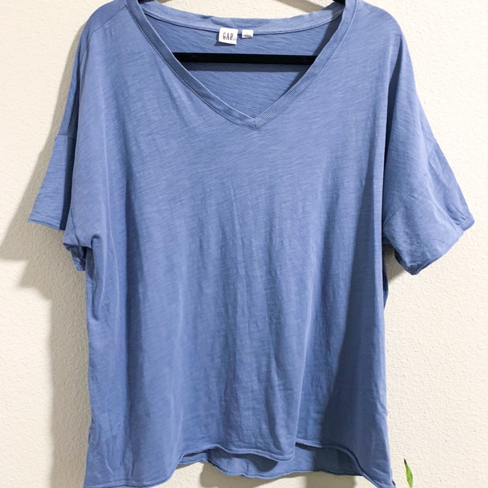 Gap Light Blue Relaxed V-neck